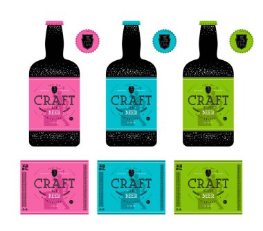 Zanaat bira için şablonlar etiket kümesi