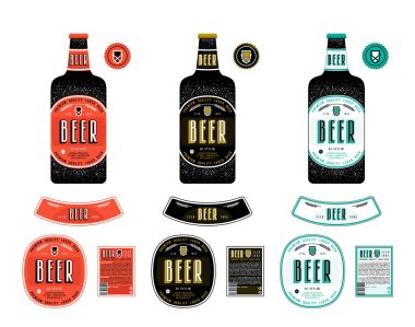 Lager bira için şablonlar etiket kümesi 