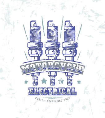 Motosiklet Elektrik onarım amblemi 
