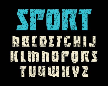 Spor tarzda Sanserif yazı tipi