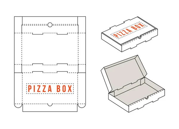Vektorové obdélníkový rámeček pro pizza plátky — Stockový vektor