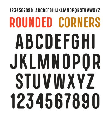 Köşeleri yuvarlatılmış Sanserif yazı tipi 