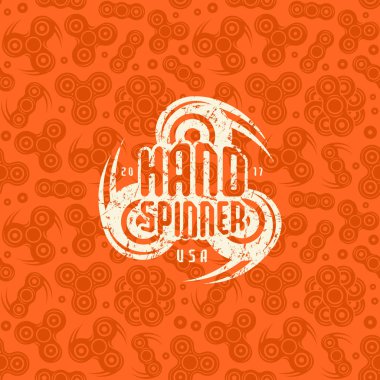 Dikişsiz desen ve el spinner amblemi