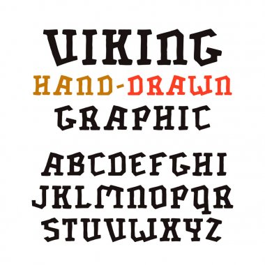 Serif yazı tipi el yapımı grafik tarzı
