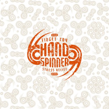 Dikişsiz desen ve el spinner amblemi