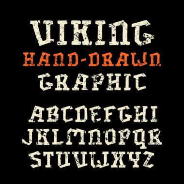 Serif yazı tipi el yapımı grafik tarzı