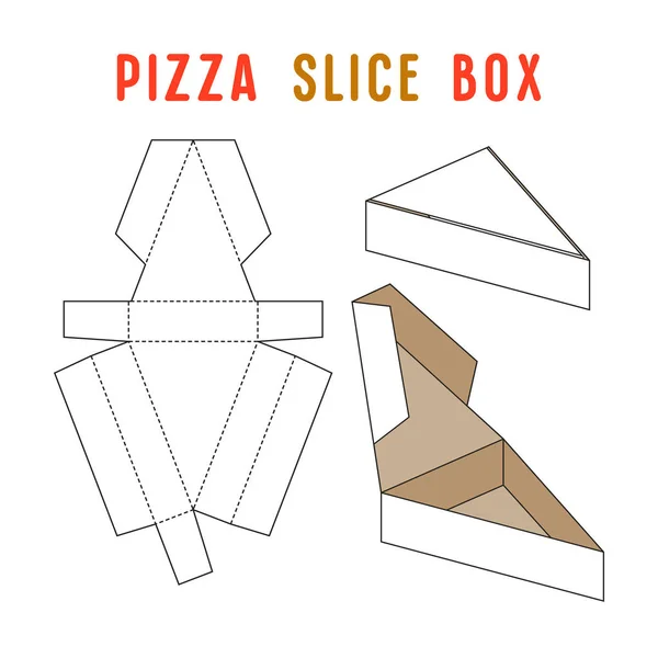 Caja de vector de stock para rebanada de pizza — Archivo Imágenes Vectoriales