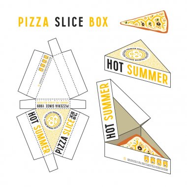 Pizza dilimi kutusunun tasarım 