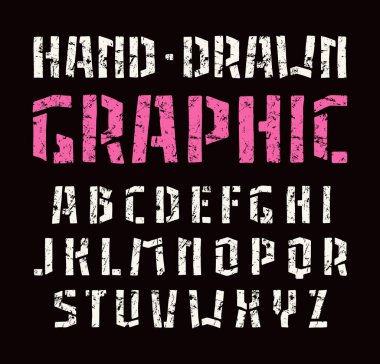 Şablon-plaka sanserif yazı tipi