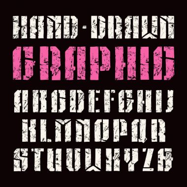 Şablon-plaka sanserif yazı tipi