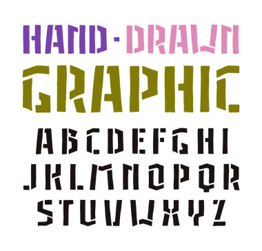 Şablon-plaka sanserif yazı tipi