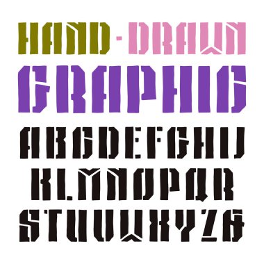 Şablon-plaka sanserif yazı tipi