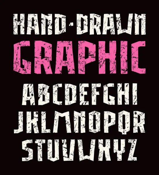 El yapımı grafik tarzı Sanserif yazı tipi