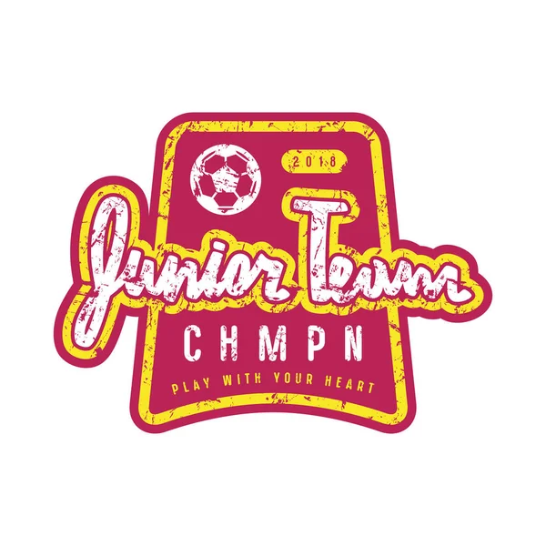 Emblema del equipo junior de fútbol — Archivo Imágenes Vectoriales