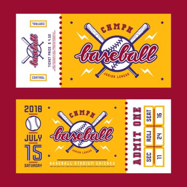 Beyzbol bilet için şablon
