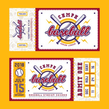 Beyzbol bilet için şablon