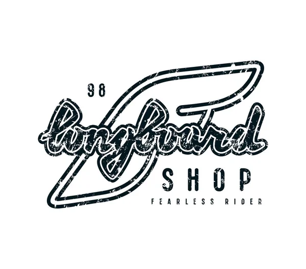 Emblem des Longboard-Shops — Stockvektor