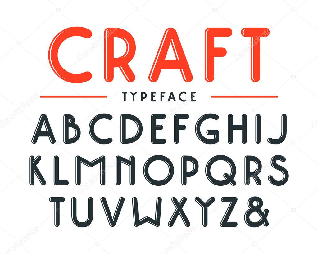 Decorative sanserif bulk font with rounded corners