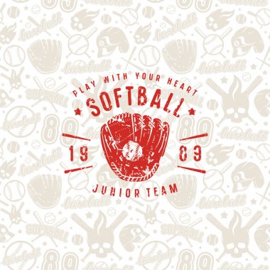 Beyzbol Dikişsiz desen ve voleybol takımı arması