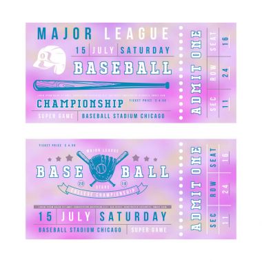 Beyzbol bilet için şablon