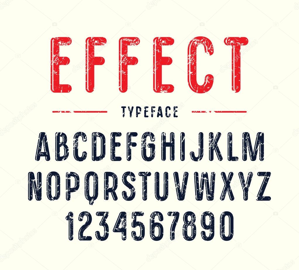 Decorative narrow sanserif font with rounded corners