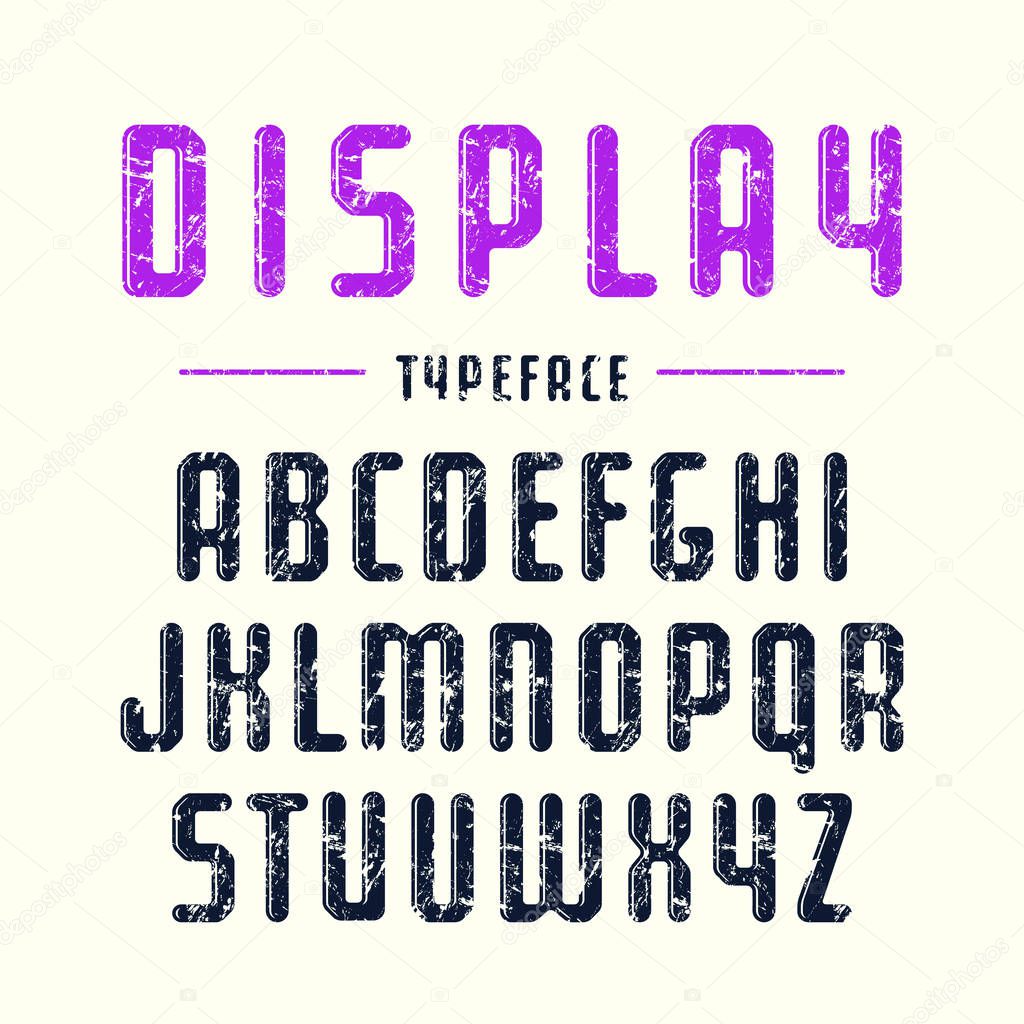 Decorative sanserif font with rounded corners