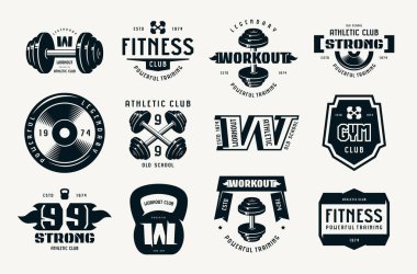 Spor Kulübü, fitness ve egzersiz rozetleri ve logosu