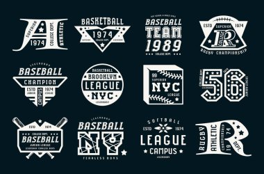 Amblem içinde spor stil kümesi