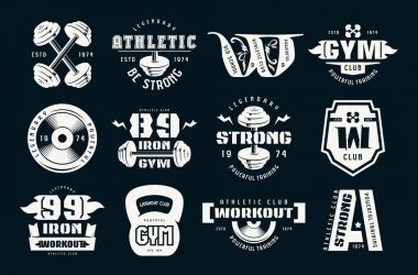 Spor Kulübü, fitness ve egzersiz rozetleri ve logosu