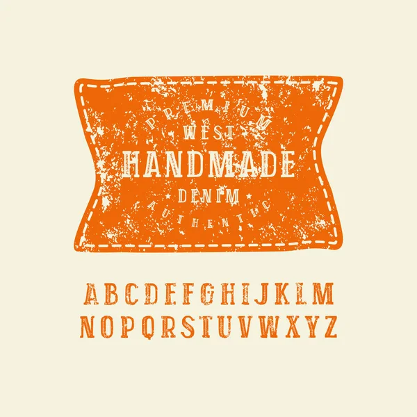 Caratteri serif nello stile della grafica fatta a mano — Vettoriale Stock