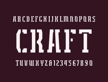 Dar kalıp-plaka serif yazı tipi askeri tarzı