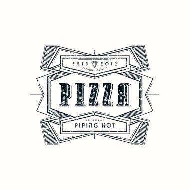 Logo, amblem, etiket tasarımı için vintage çerçeve ile etiket