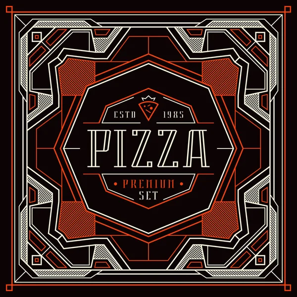 Voorraad vector design cover voor pizzadozen — Stockvector