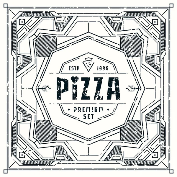 Lager vektor design cover för pizzakartonger — Stock vektor