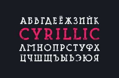 Kiril levha serif yazı tipi