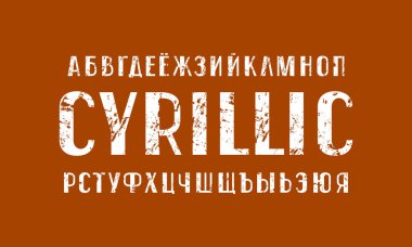 Kiril sans serif yazı tipi askeri tarzı