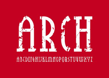 Dar levha serif yazı tipi yeni Gotik tarzı