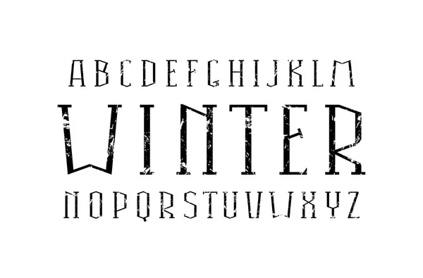 Декоративный шрифт засечек. Тонкий шрифт — стоковый вектор