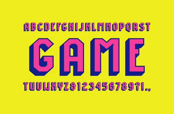 Sans serif bulk font in the sport style — Stock Vector