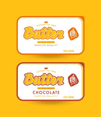 Hisse senedi vektör ambalaj tasarımı için tereyağı