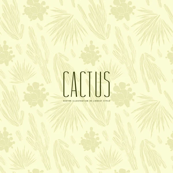 Patrón sin costura con la imagen de los cactus — Vector de stock