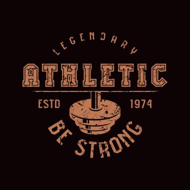 Atletik kulüp amblemi. Grafik tasarım t-shirt için