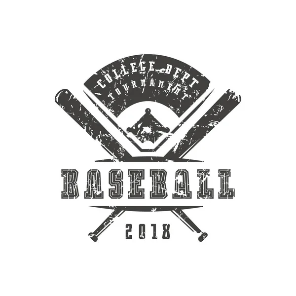 Emblem of baseball tournament — Stock Vector
