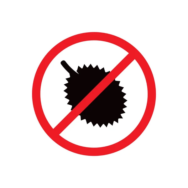 No durian sign — Stock Vector