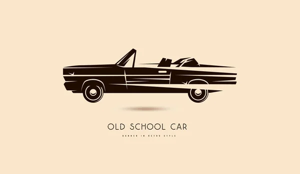 Cartel con la silueta de un coche — Archivo Imágenes Vectoriales