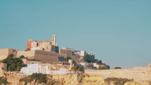 Dalt Vila Ibiza Old Town Fortification — Stock Video