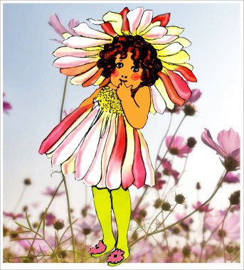 Papatya çiçek çocuk