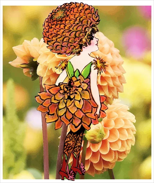 Dahlia flor crianças — Fotografia de Stock