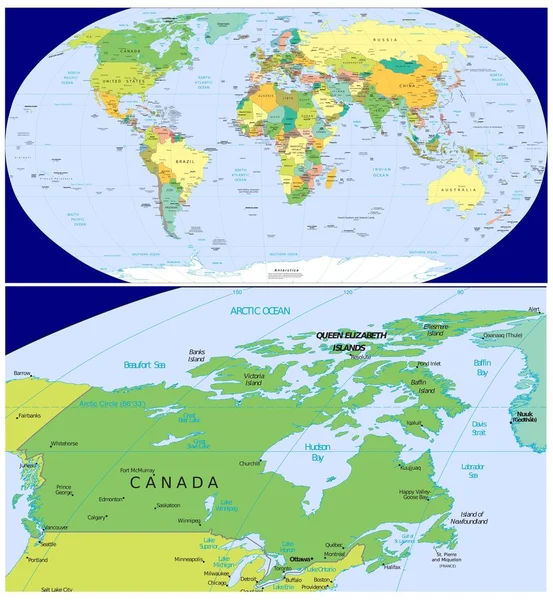 Canada en de wereld — Stockfoto