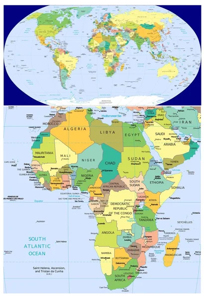 Afrika en de wereld — Stockfoto